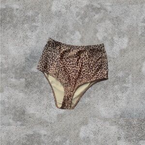 AASWIM American Apparel Beige and Brown Swim Bottom high waisted EUC BABAY